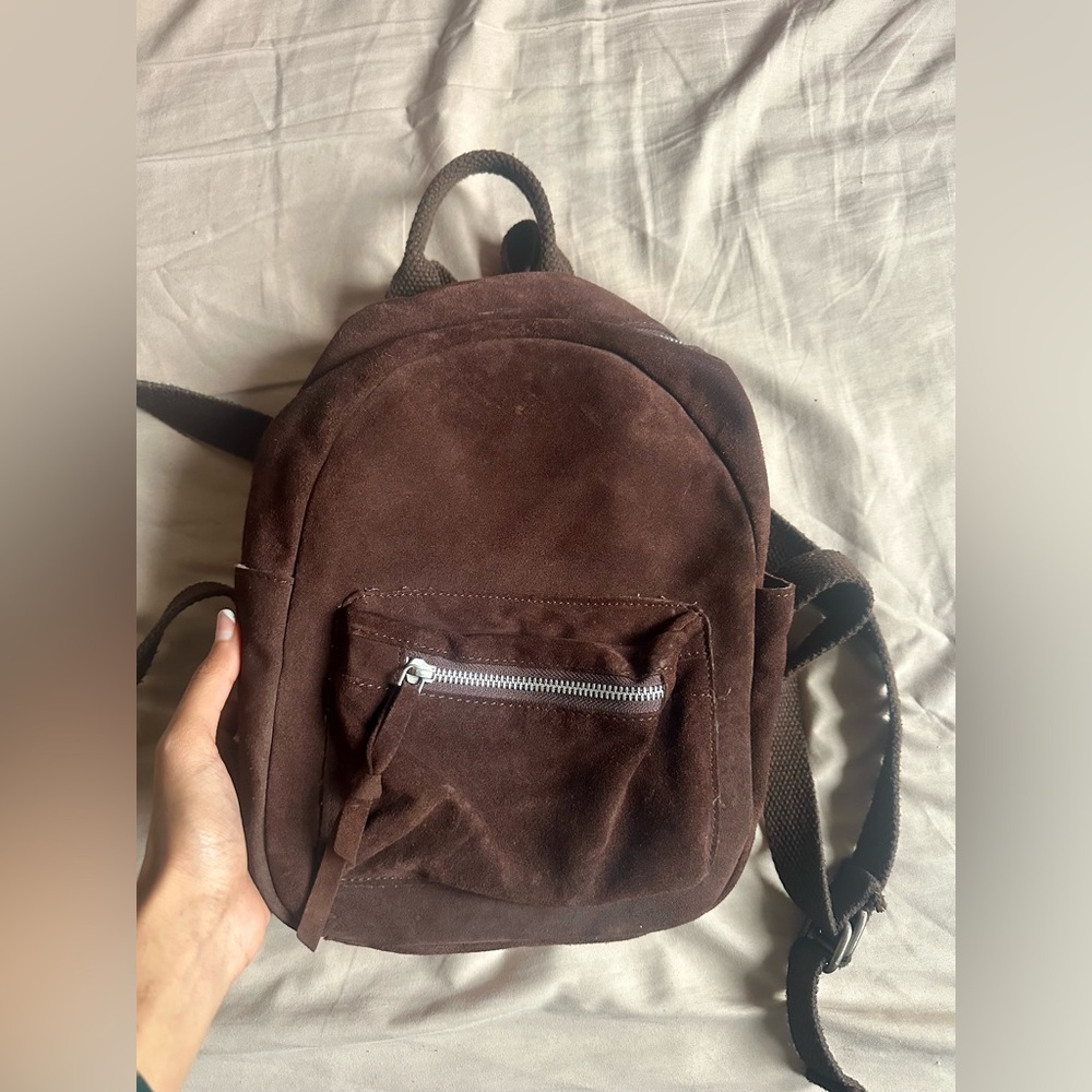 Urban Outfitters Brown Suede Backpack
